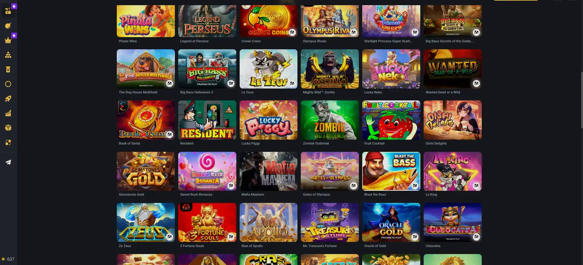 Турнирная таблица и гонки в Mad casino